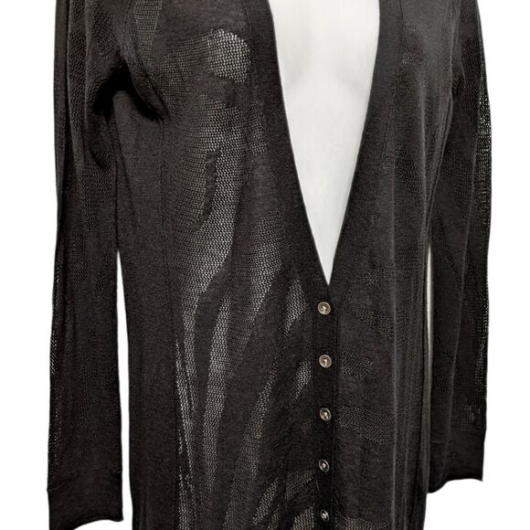 SHORN Animal Pattern Wool Cashmere Cardigan M - Picture 3 of 8